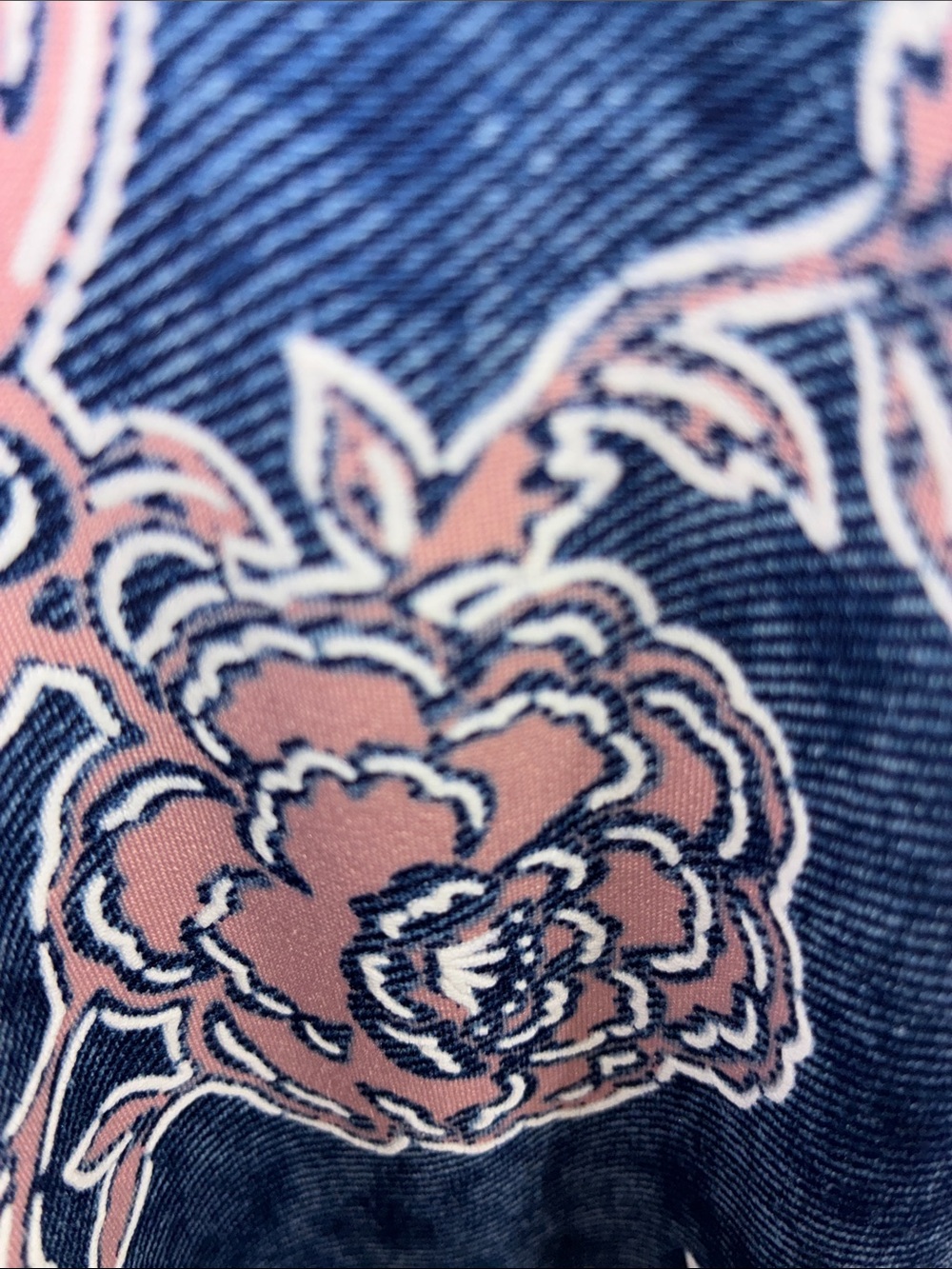 Joie De Vivre Blue Pink Floral A-Line Dress S Tulip Cap Sleeve Boho Cottagecore - Picture 5 of 11